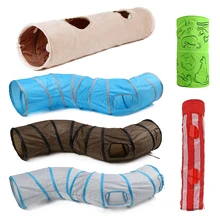 Gato túnel brinquedos gatinho tubo dobrável hideaway para gatinhos coelhos filhotes e furões com 2 tubo buraco gato jogar brinquedo dobrável