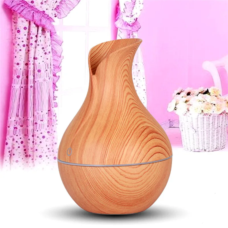 

Humidifier Air Purifier Wood Grain USB Mini 130ml LED Lights Essential Oil Aromatherapy Aroma Diffuser cool mist maker home 21