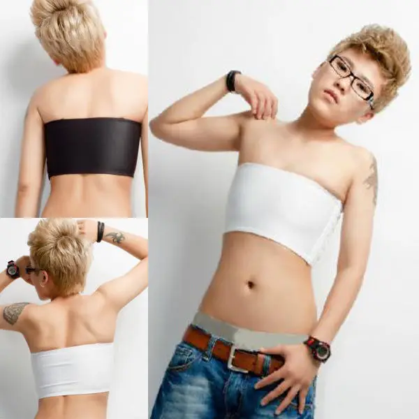 Short Chest Breast Breathable Buckle Binder Trans Lesbian Tomboy Cosplay Strapless Tube Tops Short Chest Breast Breathable Buckle Binder Trans Lesbian Tomboy Cosplay Strapless Tube Tops