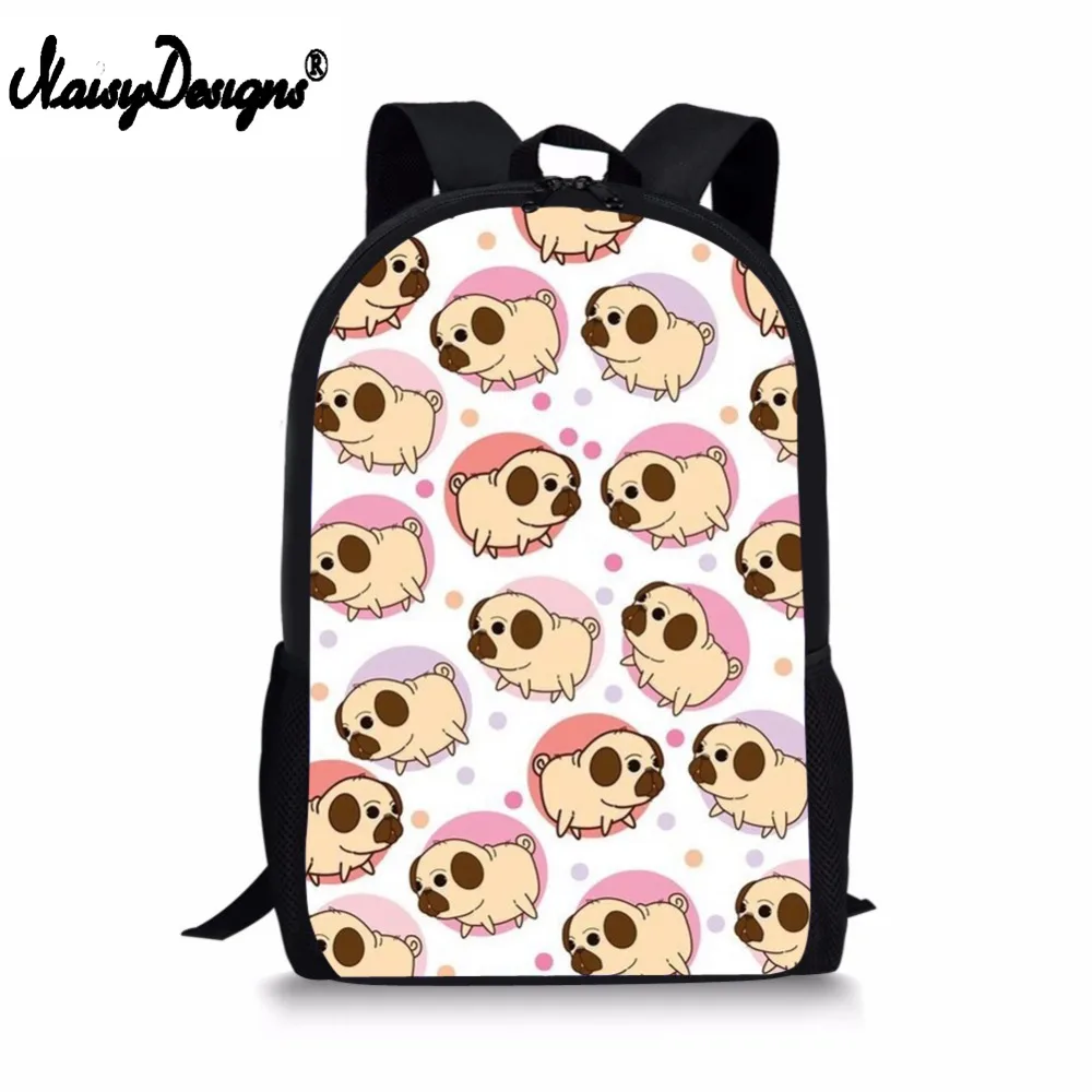 

Fashion Pug Dog Backpack School Bags for Teenage Girls Travel Shoulder Bags Animlas Cartoon Print Rucksack Laptop Drop Shipping