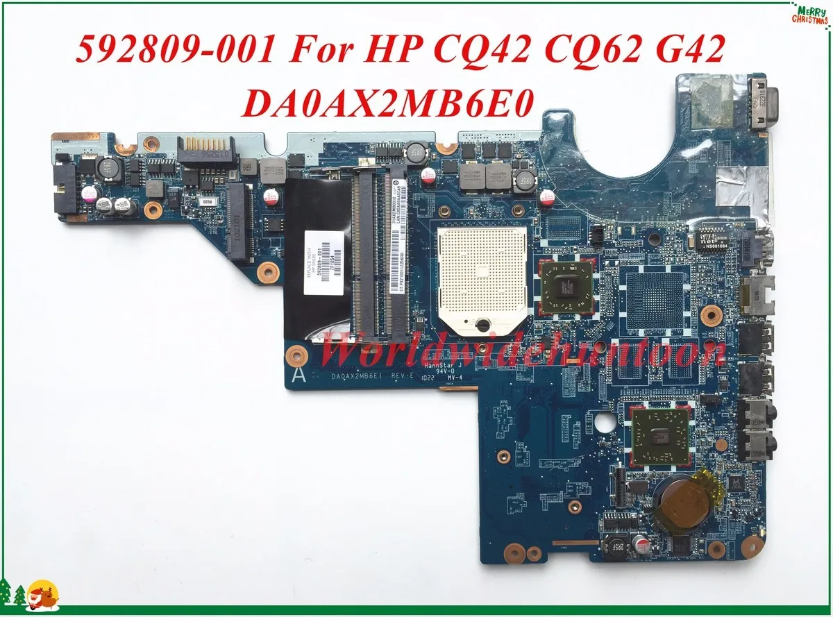 

Wholesale And High Quality Motherboard 592809-001 For HP CQ42 CQ62 G42 Laptop Motherboard DA0AX2MB6E0 Socket S1 DDR3 100% Tested