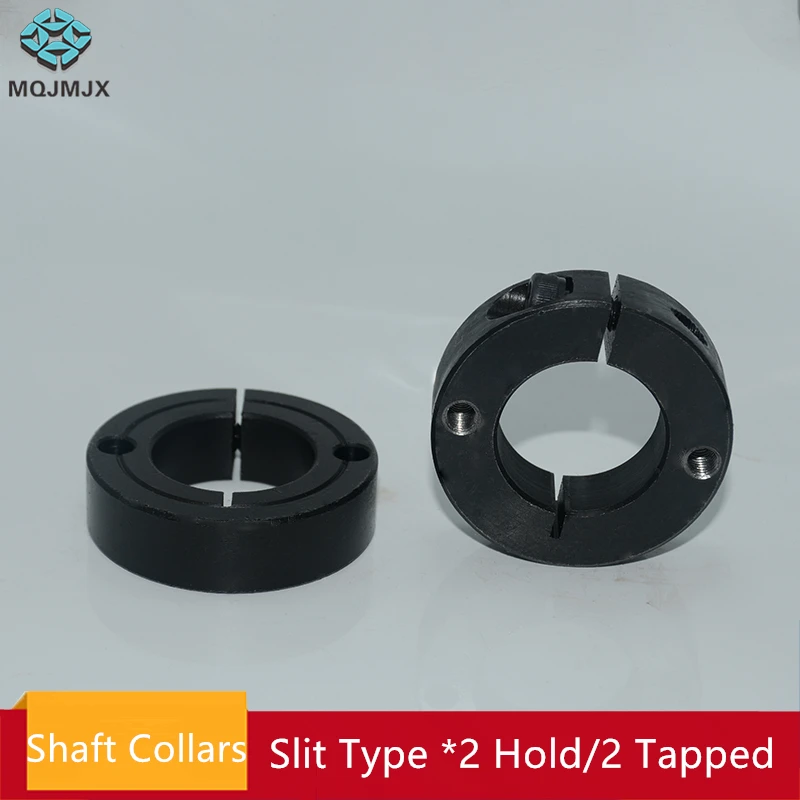 

2 Hold/2 Tapped Shaft Collar Slit Type Carbon Steel Set Collar Shaft Adjustment ring inner diameter 8-50mm