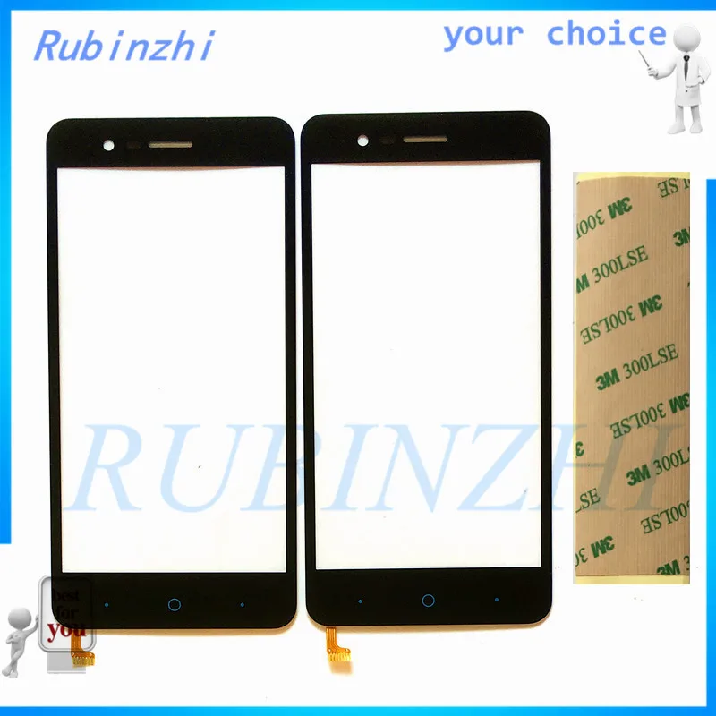

Rubinzhi +3M Tape Mobile Phone Touch Screen Digitizer For ZTE Blade A510 BA510 BA510C Touch Panel Front Glass Touchscreen Sensor
