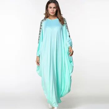 

embroidery muslim dresses muslim gown loose dresses plus one size bat design women's dresses muslim clothing arab robe 5284
