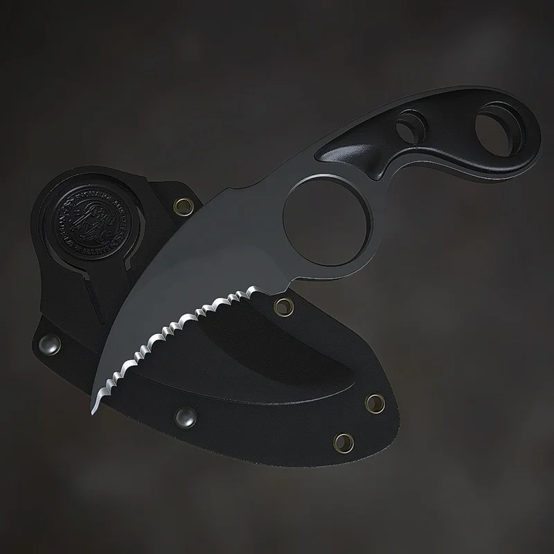 HS инструменты зубчатые карманные Боуи Karambit нож Открытый Кемпинг Медведь коготь с прохладной оболочкой режущий инструмент