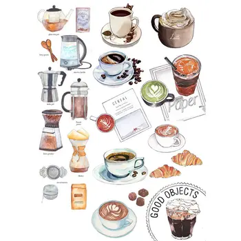

2 pcs/lot Cafe Trivia Coffee Items Deco DIY Planner Sticker Pack Notebook Agenda Stickers Cute Stationery School Stuff