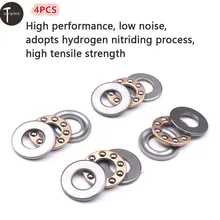 4Pcs High Precision Miniature Thrust Ball Bearings F8/F9/F10 Metal Axial Ball Bearing Set 8mm/9mm/10mm for Hardware Accessories
