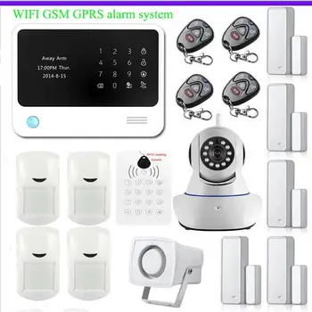 

wifi gsm alarm G90B plus gsm wifi smart home alarm system APP control multi languages intruder home alarm APP control alarm