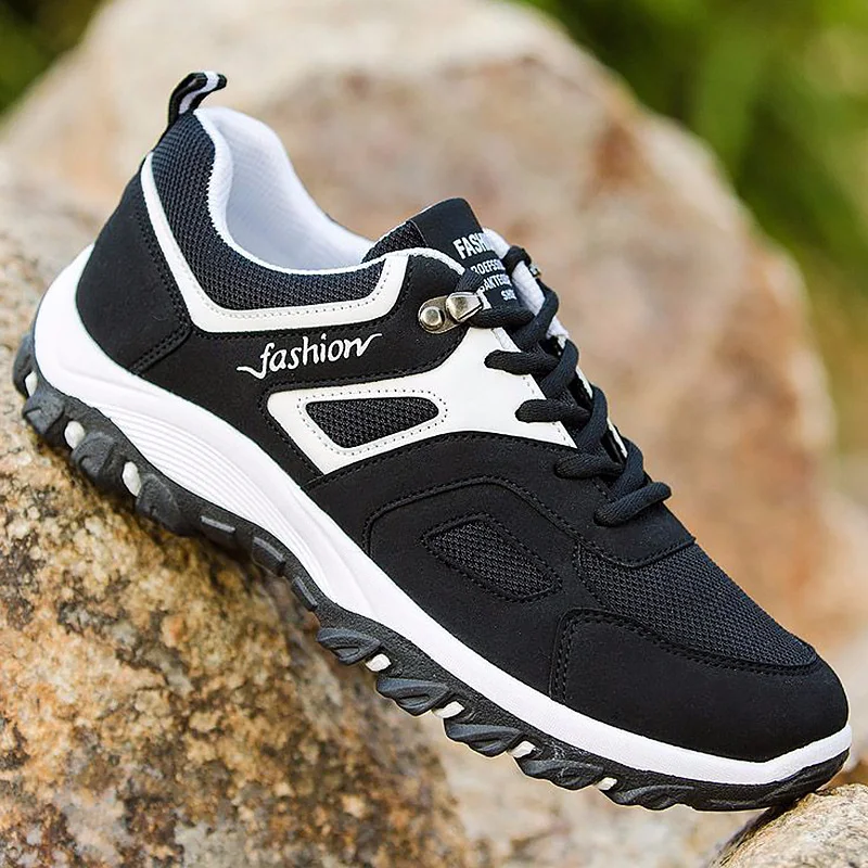 

Air Mesh Sneakers Men Summer Wedges Lace-Up Black Sneakers Male Mixed Colors Breathable Walking Shoes Boys Zapatillas Hombre