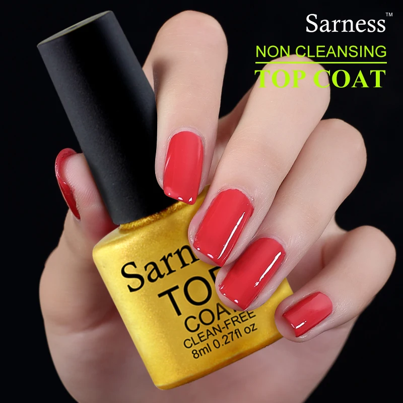 Sarness Nails Gel Rubber Base Coat Rubber Top Coat Nail Art Salon Long