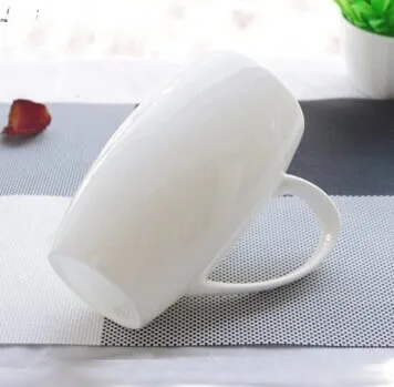 Длинная простая кружка белая большая емкость кружка Красивая обычная керамическая чашка