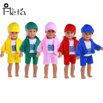 

New Sports Suit Jacket + T-Shirt + Sweatpants + Baseball Cap For 18-Inch American Doll Or 43 Cm Doll Our Generation Of Toy Acces