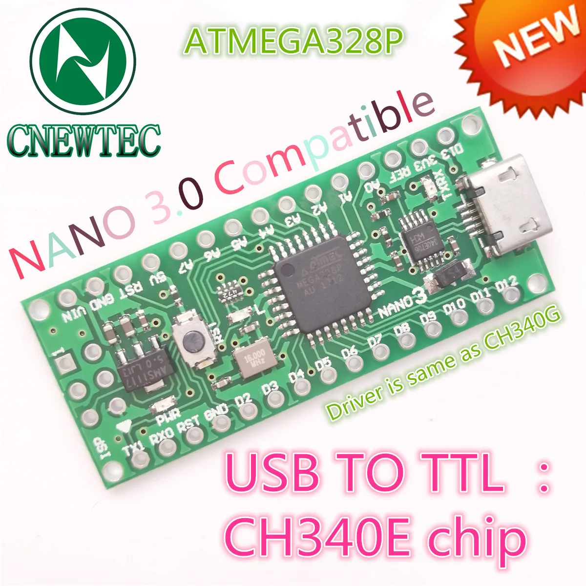 Модель USB драйвера Nano 3 0 ATmega328 совместимая с arduino 1 шт.| |
