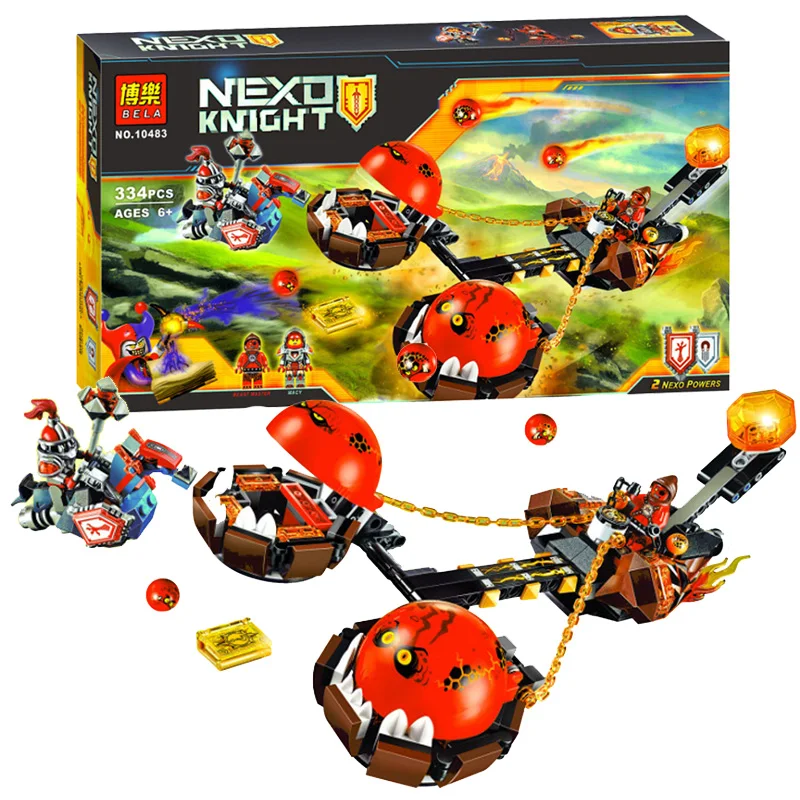 2016 New Arrivals font b LEPIN b font Blocks Knights Beast Master s Chaos Chariot Minifigures