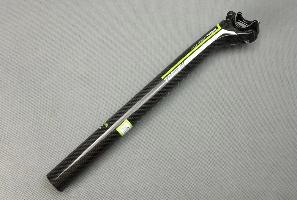 

New 3k Green Toseek Full Carbon Fiber Bicycle Seatpost Bike Seat Post Carbon Road Bike Seat Tube 27.2/30.8/31.6*350/400mm