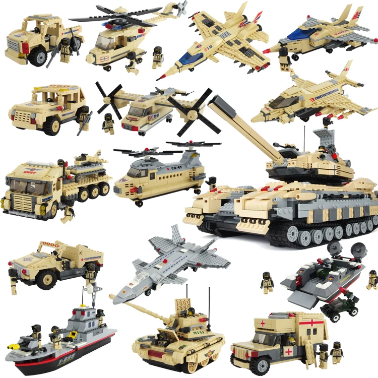 DIY Educational plastic children font b toys b font counter terrorism unit sea cruiser Building Block