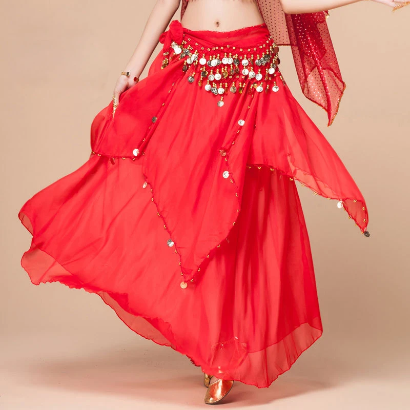 8 Colors Solid Dancewear Women Bollywood Dance Wear Chiffon Indian