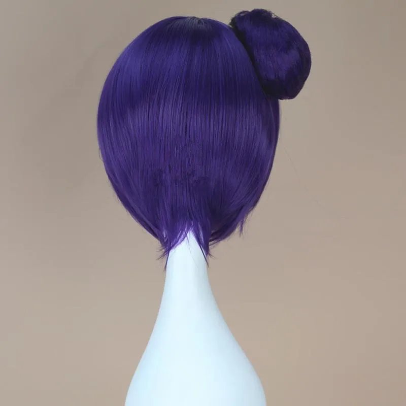 Аниме Наруто Акацуки Конан Косплей парики для женщин девочек фиолетовый пушистый Синтез волос парик с головой цветок причудливый шар косплей реквизит