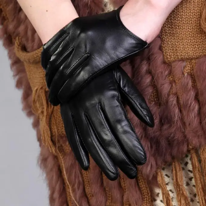 

Top-grade Autumn Short Suede Glove For Women Genuine Leather Glove Thin New 1Pair/Lot