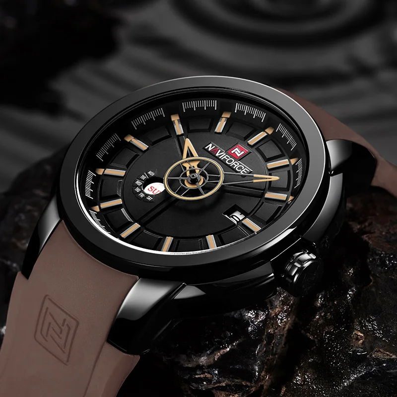 NAVIFORCE Mens Watch Military Luxury Brand Watch Mens Military Naviforce Luxury Black Men's Watches Sport Men's Wrist Watch