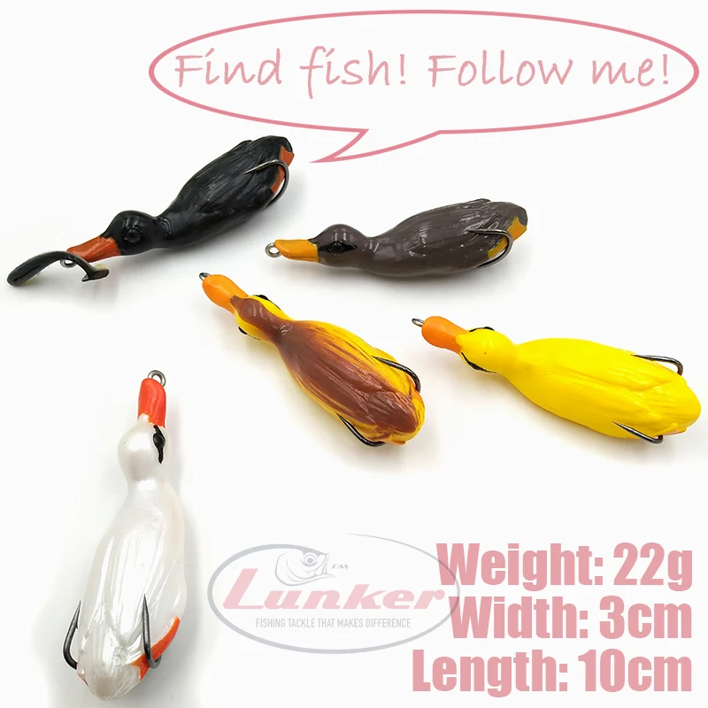 

Lunker duckling 22g 10cm pike snakehead goyard cat fish pesca fishing Lure artificial bait soft