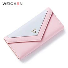 WEICHEN New Geometric Envelope Clutch font b Wallet b font For font b Women b font