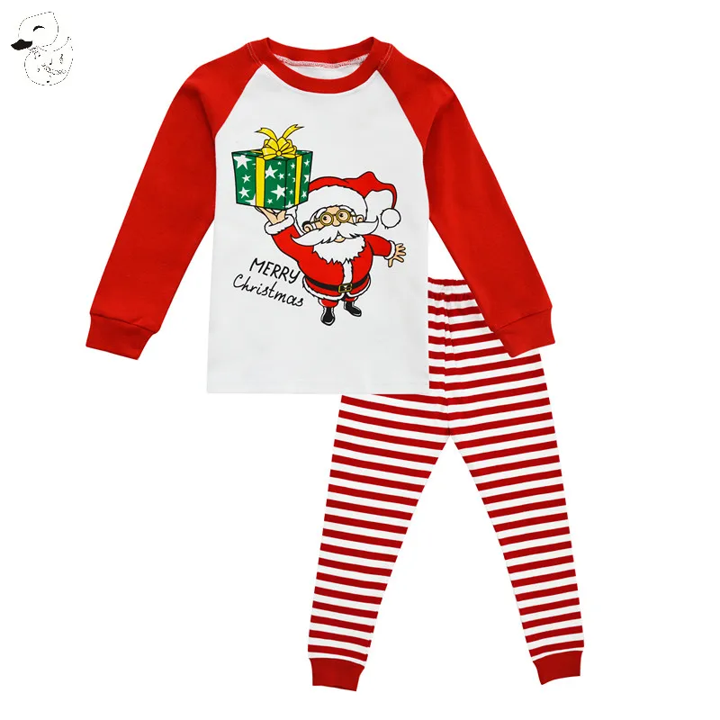 US Toddler Boy Kids Girl Clothes Santa Claus Sweatshirt Pants Christmas Outfits