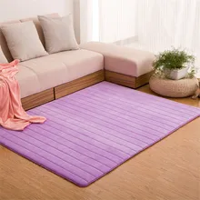Толстый коралловый флис полосатый ковер гостиная журнальный столик спальня прикроватный коврик одеяло для ползания абсорбирующий нескользящий коврик