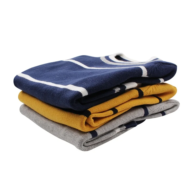 Casual Striped Baby Sweater For Boys Warm Knitted Baby Boys Sweater Long Sleeve O-Neck Kids Clothes Spring Autumn Boys Clothing (35)