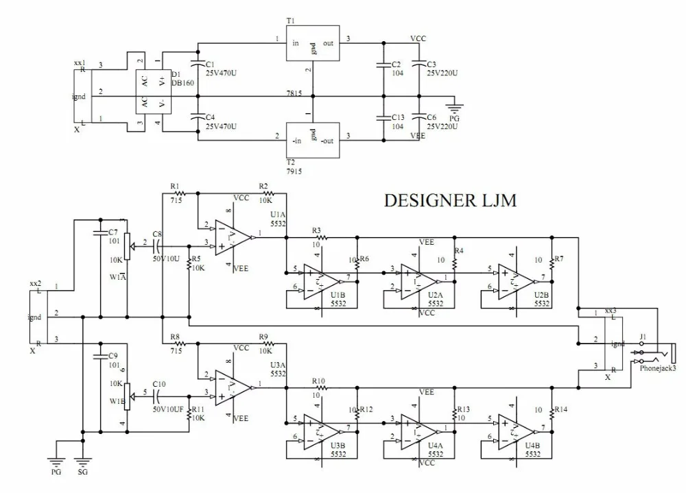 Douk аудио HiFi усилитель для наушников Стерео предусилитель плата DIY