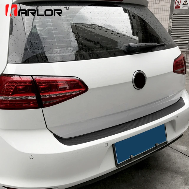 Autocollants de protection en fibre de carbone pour Volkswagen, pare-chocs  arrière automatique, queue de coffre, accessoires de style de voiture pour VW  Golf MK7, 7 GTI - AliExpress