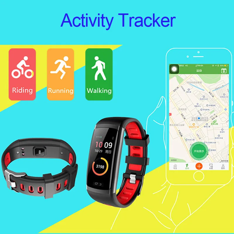 Smart Bracelet CD09 Android IOS Heart Rate Smart Band Sleep Monitor Fitness Tracker Blood Pressure Watch Color Screen Sport Band