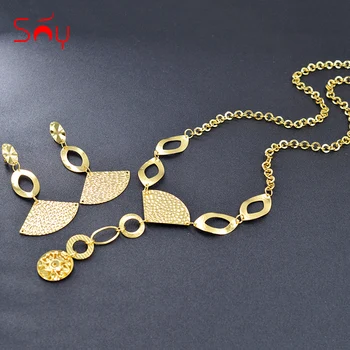 

Sunny Jewelry Fashion Jewelry 2020 Long Chain Earrings Women's Jewelry Sets High Quality Heart Triangle Fan For Party Wedding