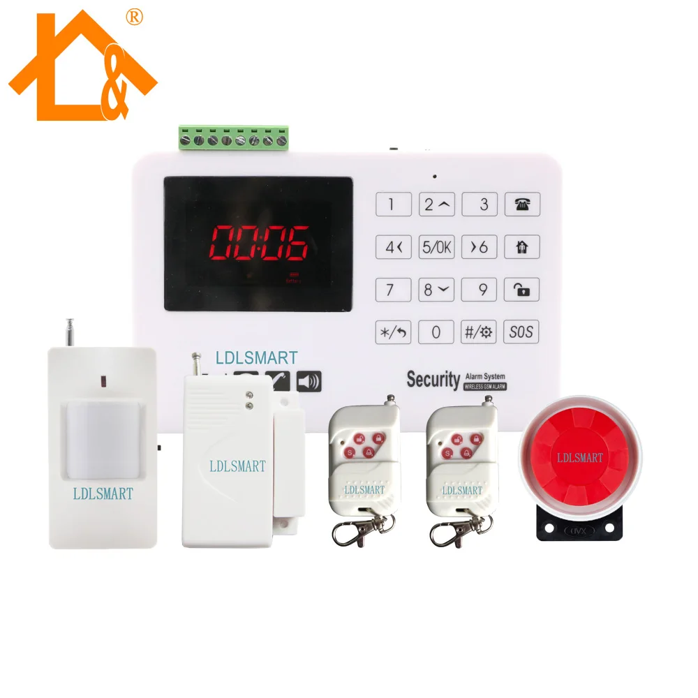 

Home Voice Security Wireless GSM Alarm System Home Alarm Device With Russia English Voice