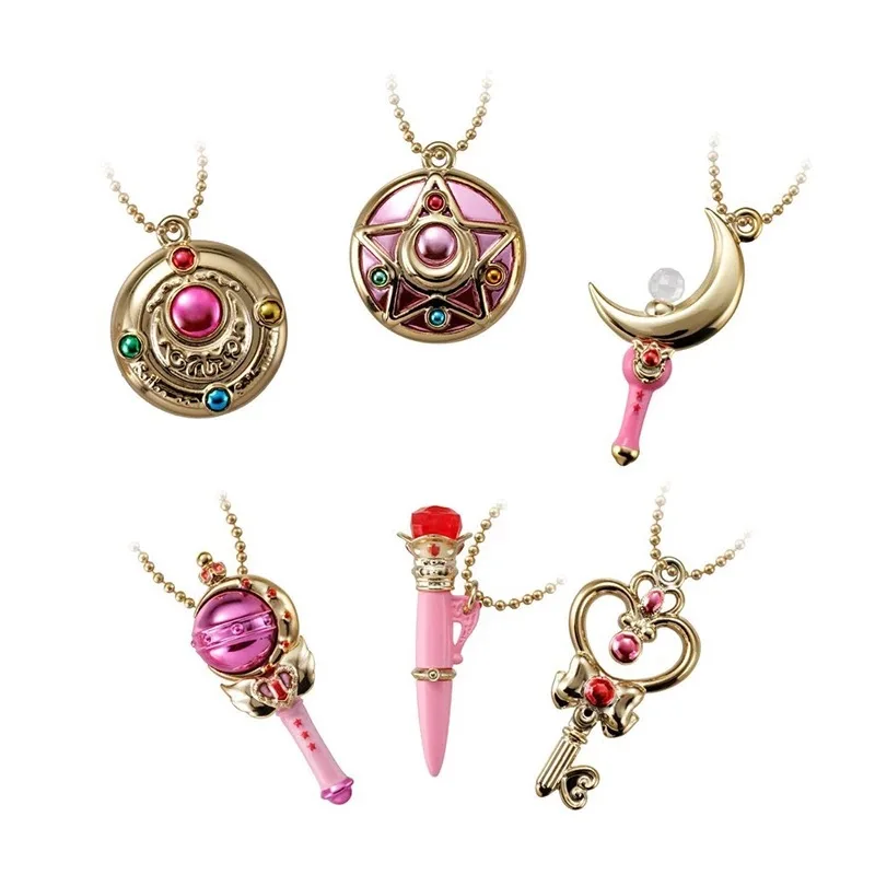 

SMALL Pretty Soldier Sailor Moon Sailormoon Anime Mini Transformation Brooch Crystal Star Compact Plastic Non-eating Candy Toy