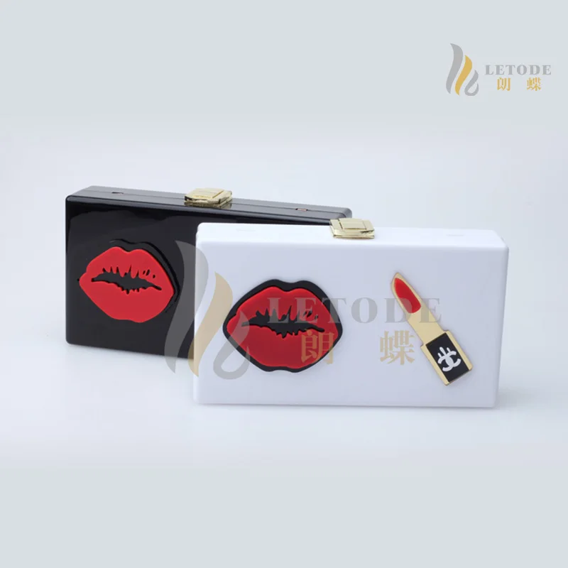 2019 модная акриловая сумка Bolsa Feminina мультяшный блеск для губ вечерняя клатч