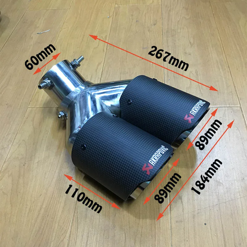ZD 1 шт. автомобильный Стайлинг углеродное волокно выхлопные наконечники Глушитель Трубы изогнутые двойной выход Akrapovic для Chevrolet Cruze Aveo Ford Focus 2 3 1 - Цвет: B Style