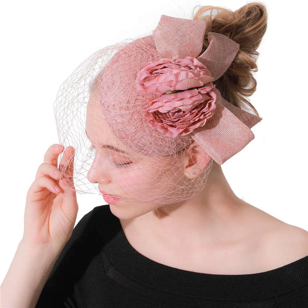 

Women Wedding New Winter Fascinators Pillbox Veil Hat Bride Vintage Headwear Hairpin Festival Party Ladies Ladies Hair Accessory
