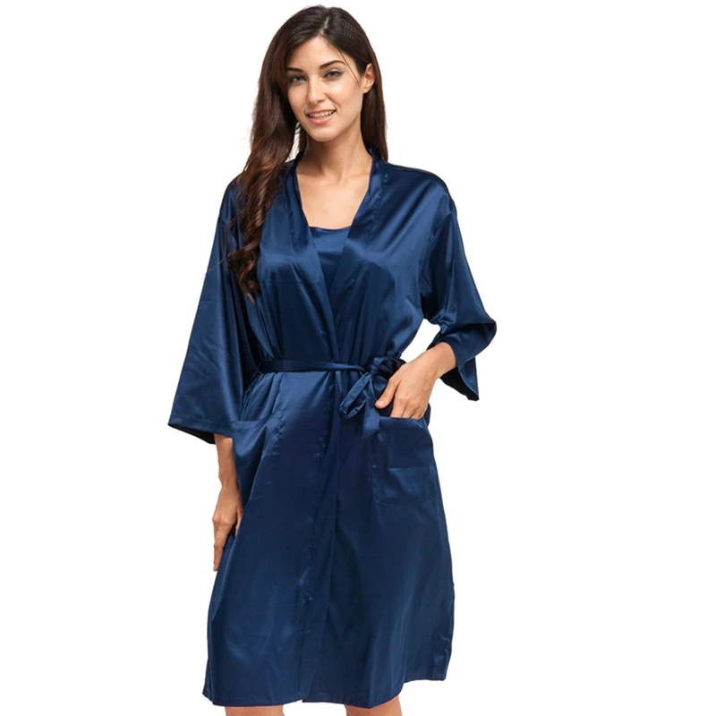 2017 комплект из двух предметов Атласный халат подружек невесты сексуальное