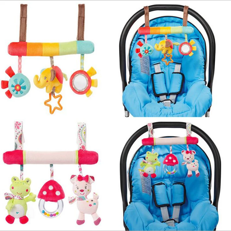 

Cute Baby Mobile Musical Crid Bed Toy Newborn Bear Plush Stuffed Rattles For Stroller Baby Toys 0-12 Month