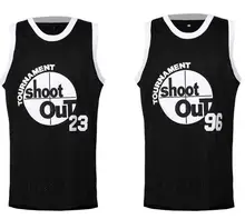 Retro Basketball Jersey 96 Tournament Shootout Movie Jersey S XXL Black Cool Basketball Jersey Shirts Wear