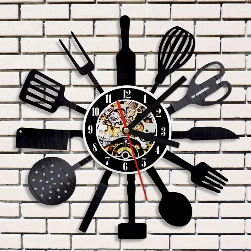 Personalized Cutlery Kitchen Utensil Record Clock Spoon Fork Knife