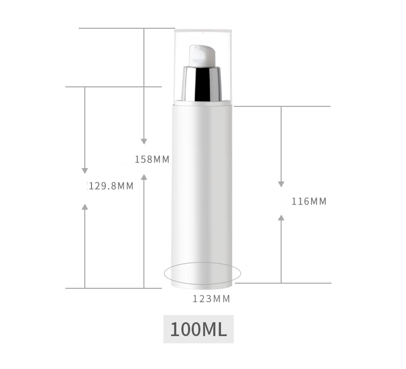 300X30/50/80/100 мл пустой Пластик белый безвоздушного бутылка насос вакуумная эмульсия лосьон бутылки для многоразового использования мини
