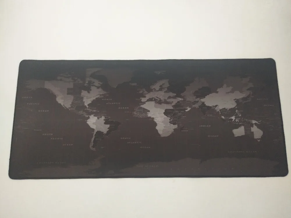 Mairuige Drop Shipping Hot Large Size 800*300*3MM Black World Map Speed Game Overlock Mouse Pad Mat Laptop Gaming Mousepad