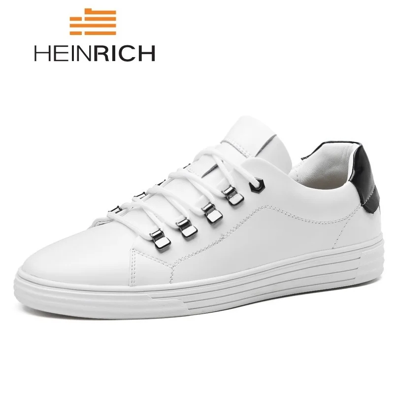 

HEINRICH Man Shoes Leather Genuine Fashion Brand Men's Casual Shoes Breathable Sneakers Men Tenis Masculino Esportivo Footwear