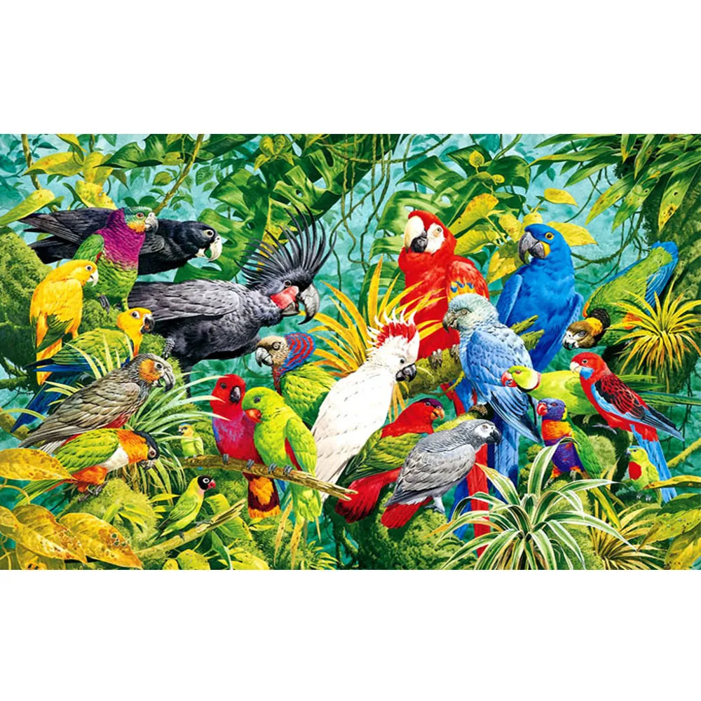 

Needlework 5D Diamond Painting Cross Stitch Crystal Mosaic Full Diamond Embroidery parrot Rhinestone Decor Painting pattern AA29