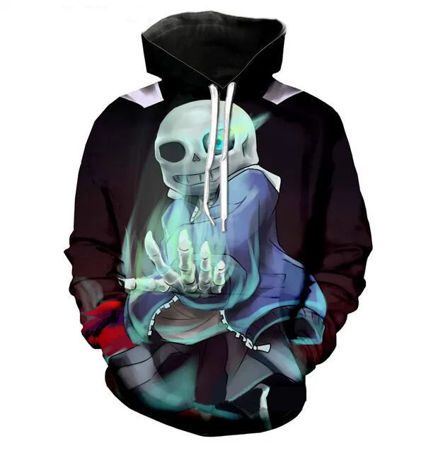 Undertale Cosplay Costume Sans Frisk Cosplay Hoodies Men Women Hooded Jacket 3D Printed Coat Sportswear Sweatshirts S-5XL