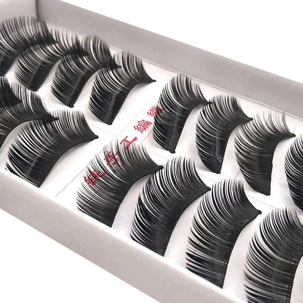 

OutTop Eyelashes 10 Pair Eyelash Extension Double False Eyelash Natural Thick Crossed Makeup False Eyelashes 2018 Oct17