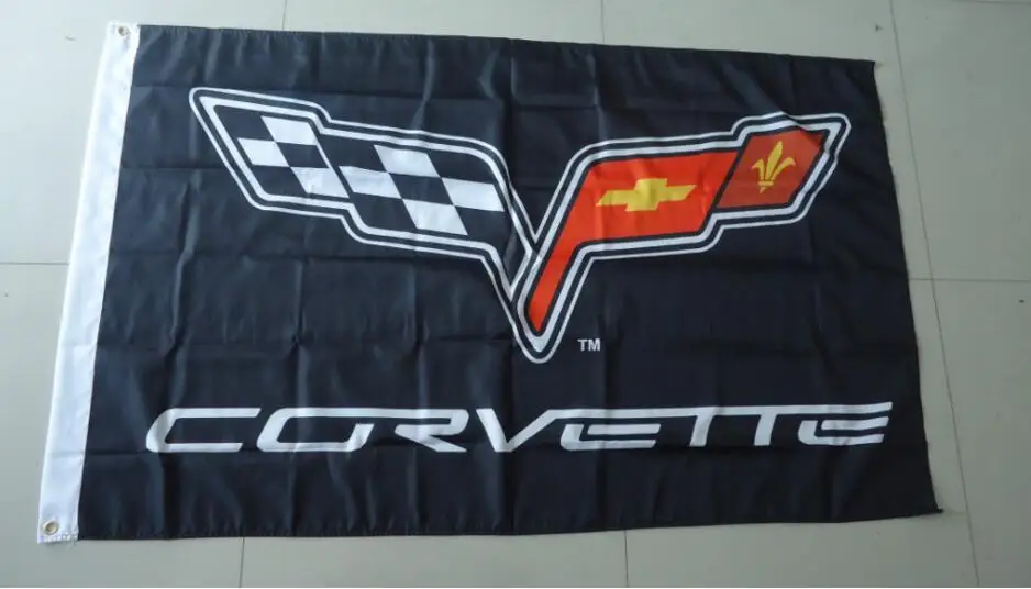 

Для гоночного флага corvette, баннер corvette, размер 90 х150 см, 100% полиэстер