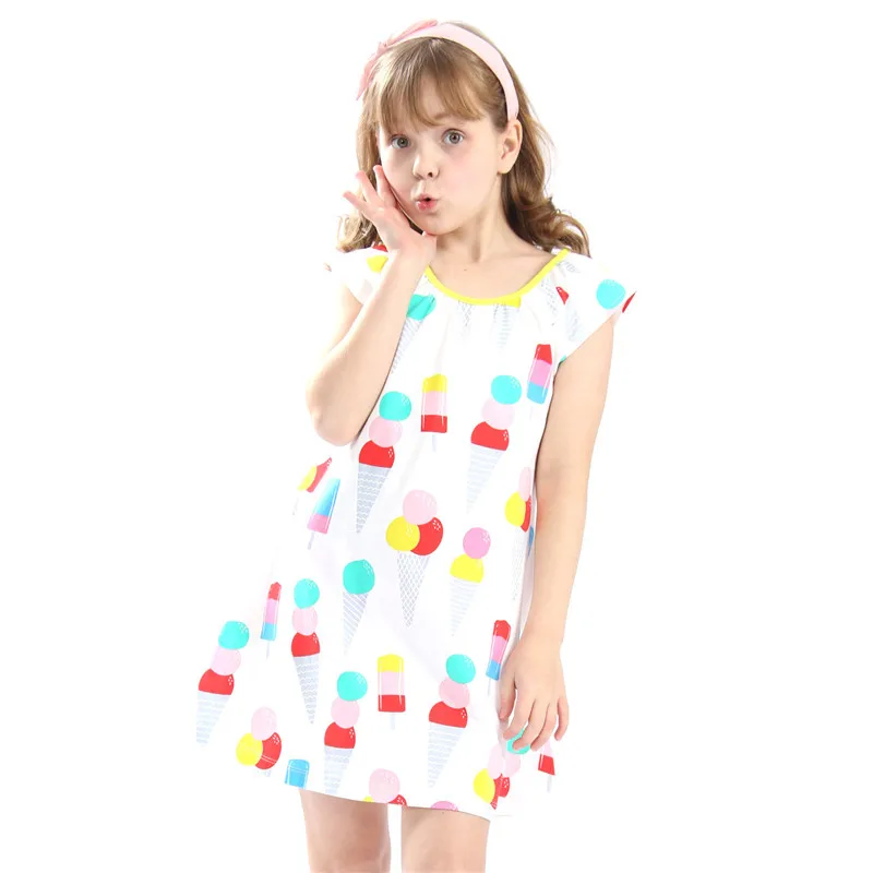 Милые летние платья принцессы для маленьких девочек новая дизайнерская повседневная одежда для детей платье с героями мультфильмов для маленьких девочек наивысшего качества Лидер продаж
